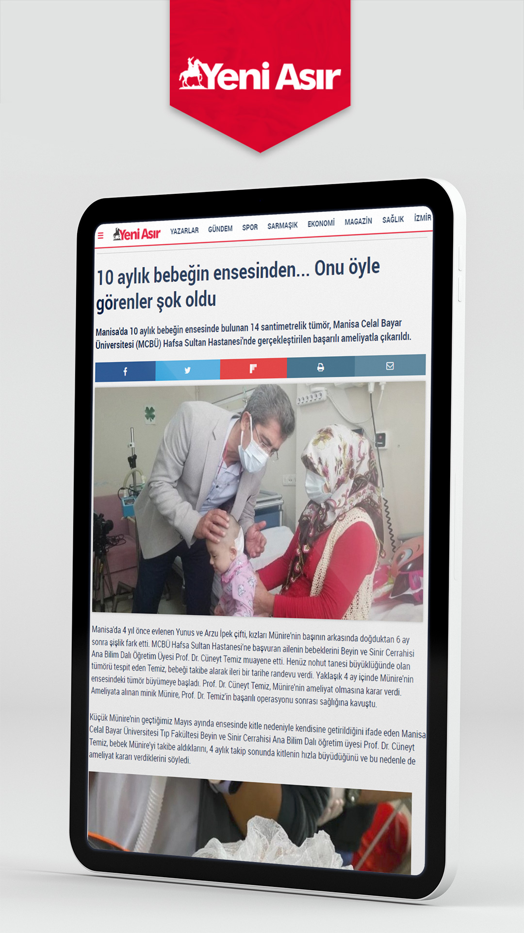 10 Aylık Bebeğin Ensesindeki 14 Cm'lik Tümör | Cüneyt Temiz - Hakkımda - Haberler